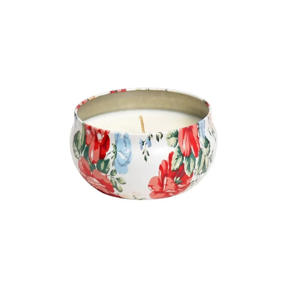 Pioneer Woman Vintage Floral Candle Tin Set 3-pc Rose Apple Honeysuckle Gift NEW